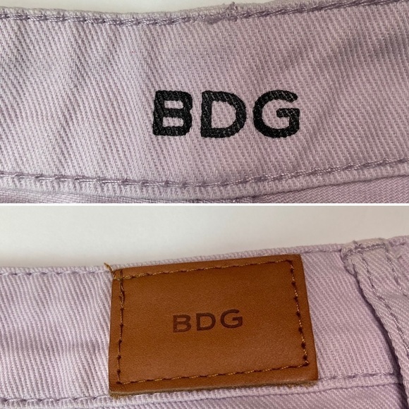 BDG Drew high rise cheeky jean shorts purple Size 27 - Picture 6 of 8